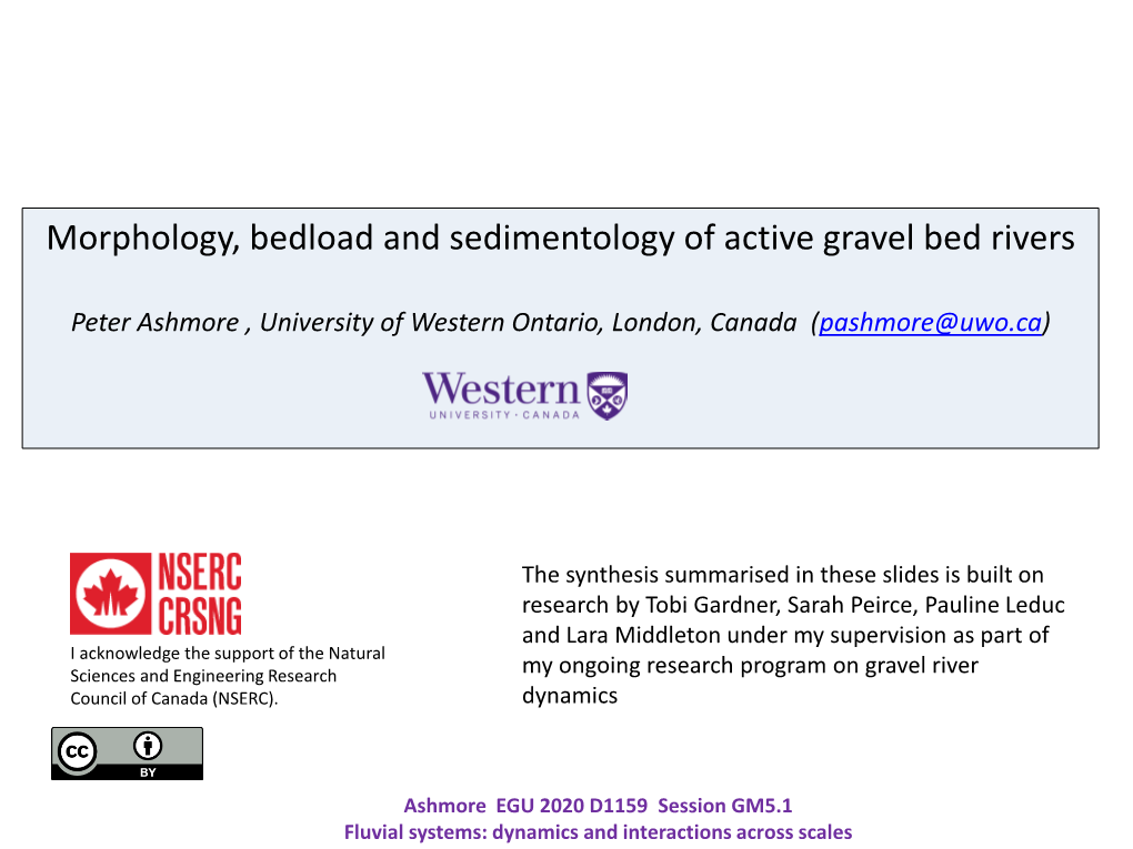 Morphology, Bedload and Sedimentology of Active Gravel Bed Rivers