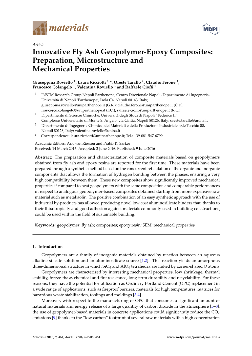Innovative Fly Ash Geopolymer-Epoxy Composites: Preparation, Microstructure and Mechanical Properties