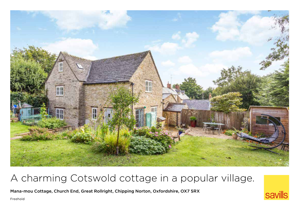 A Charming Cotswold Cottage in a Popular Village