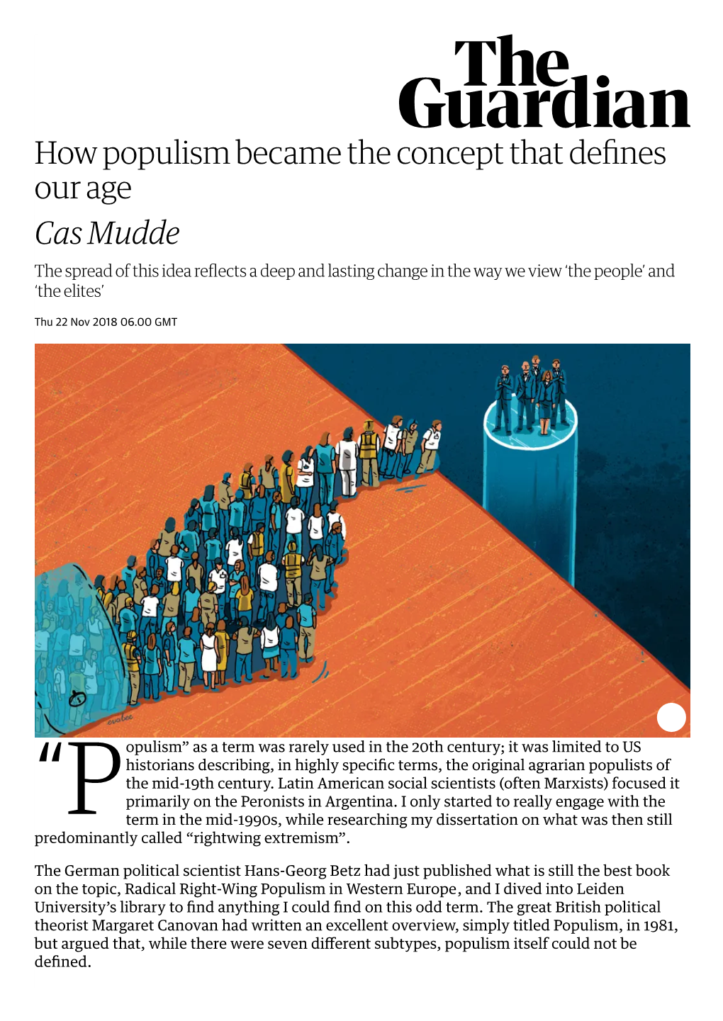 How Populism Became the Concept That Defines Our Age Cas Mudde