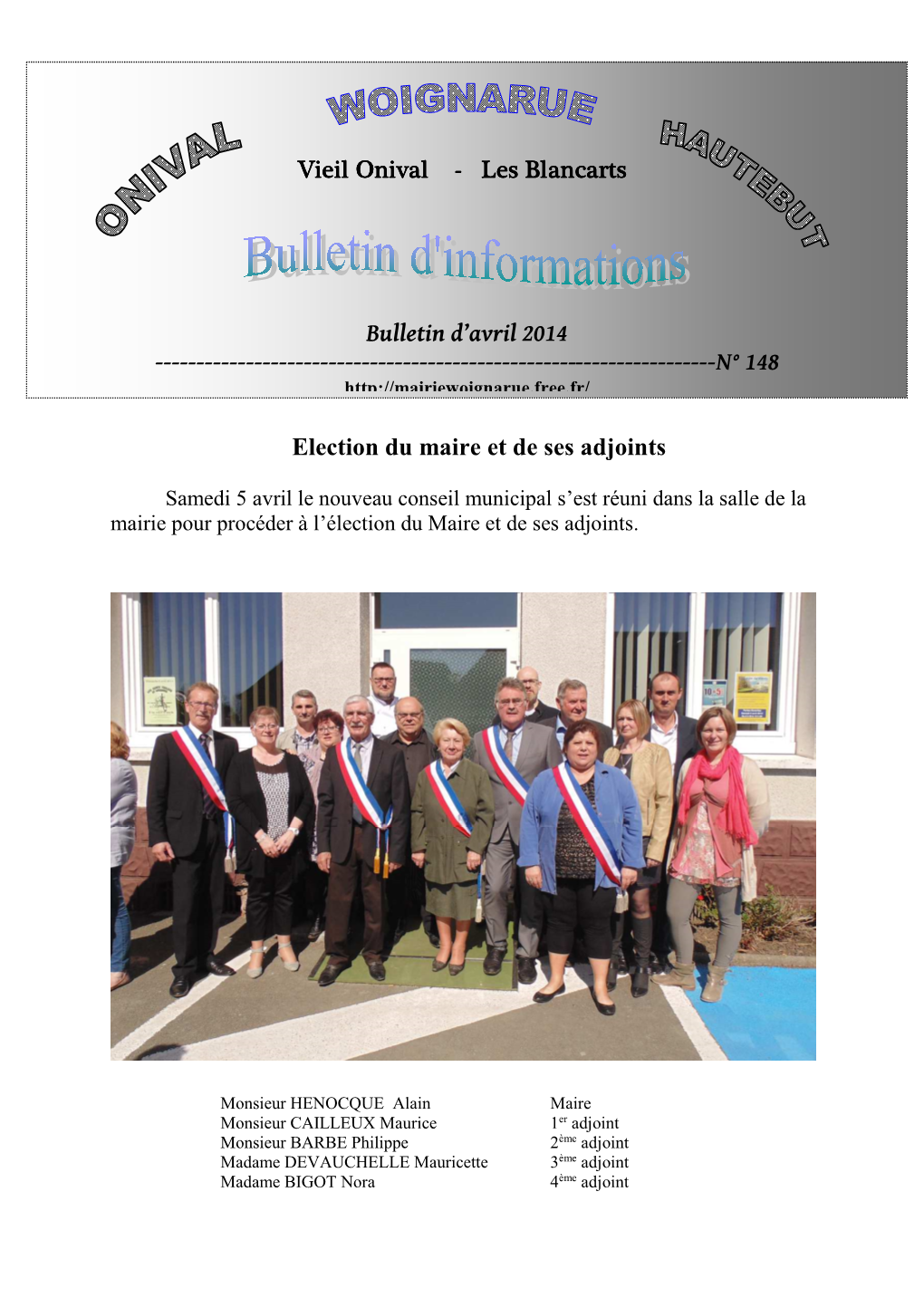 Bulletin Avril 2014