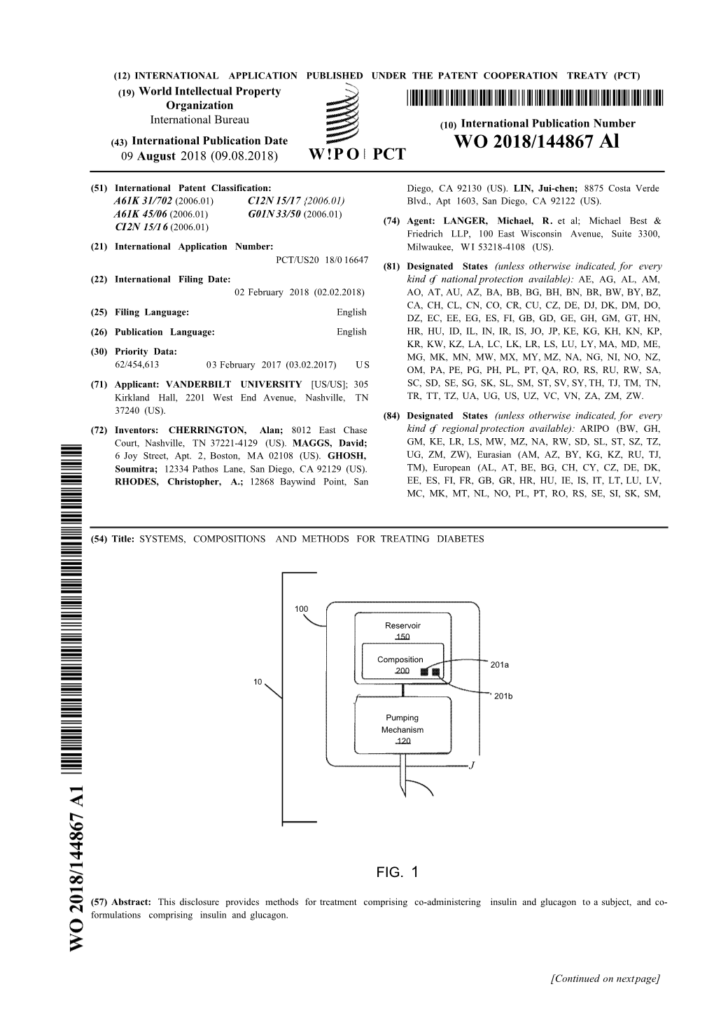 WO 2018/144867 Al 09 August 2018 (09.08.2018) W!P O PCT