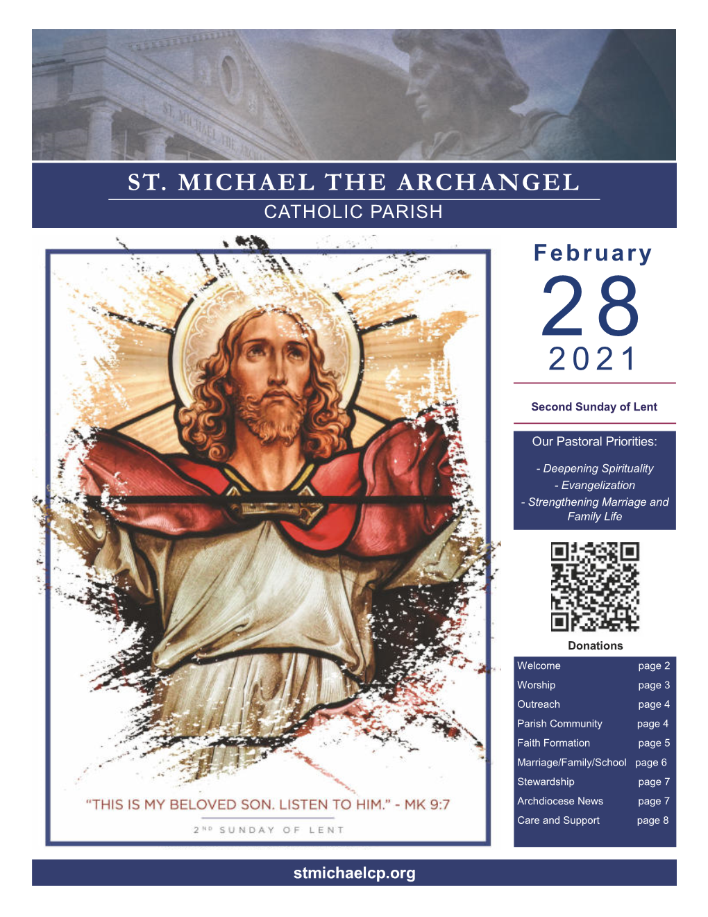 ST. MICHAEL the ARCHANGEL CATHOLIC PARISH February 28 2 0 2 1