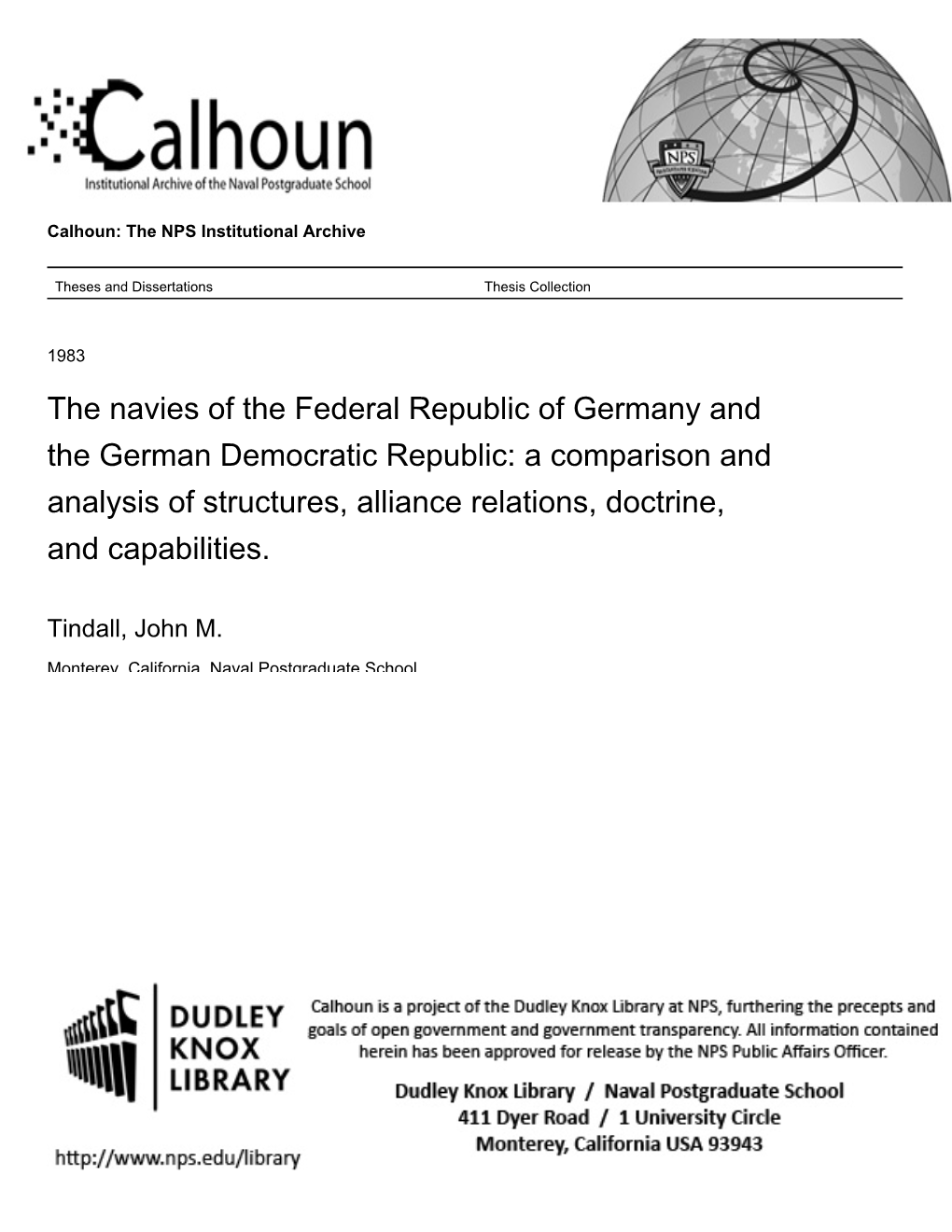 The Navies of the Federal Republic of Germany and the German Democratic Republic