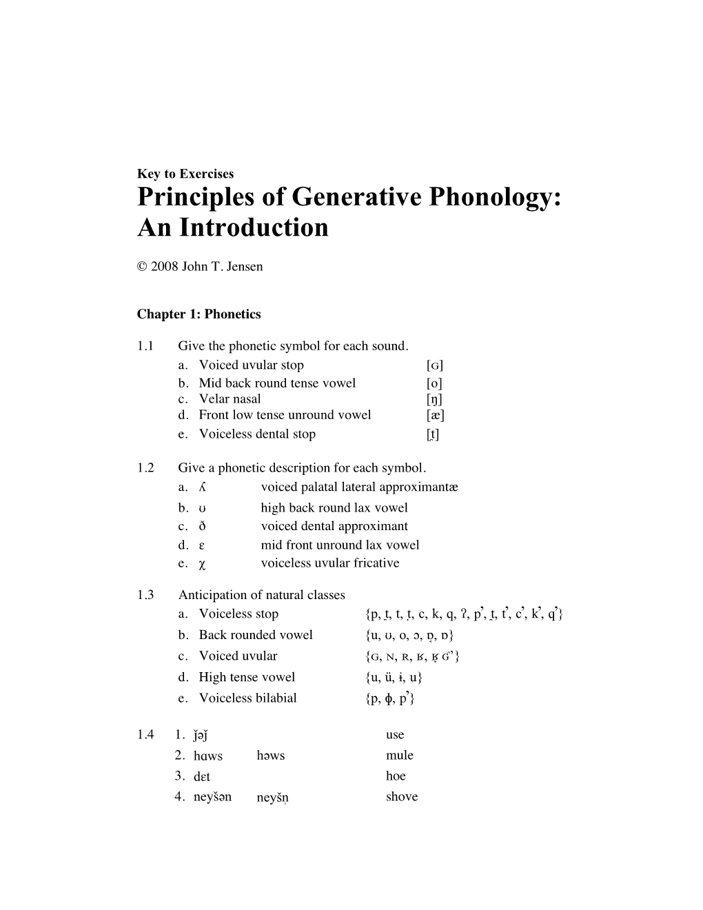 Principles of Generative Phonology: an Introduction