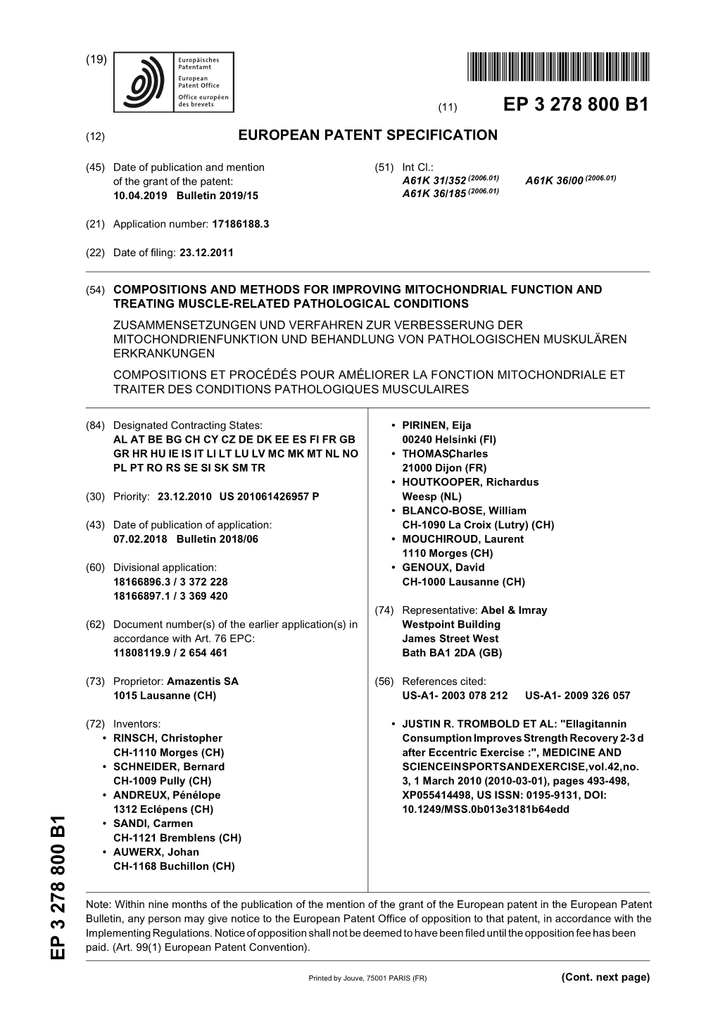 Compositions and Methods for Improving