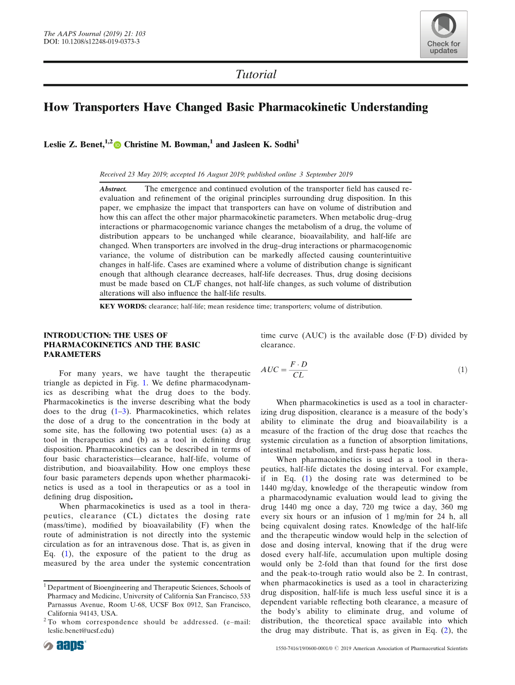 How Transporters Have Changed Basic Pharmacokinetic Understanding