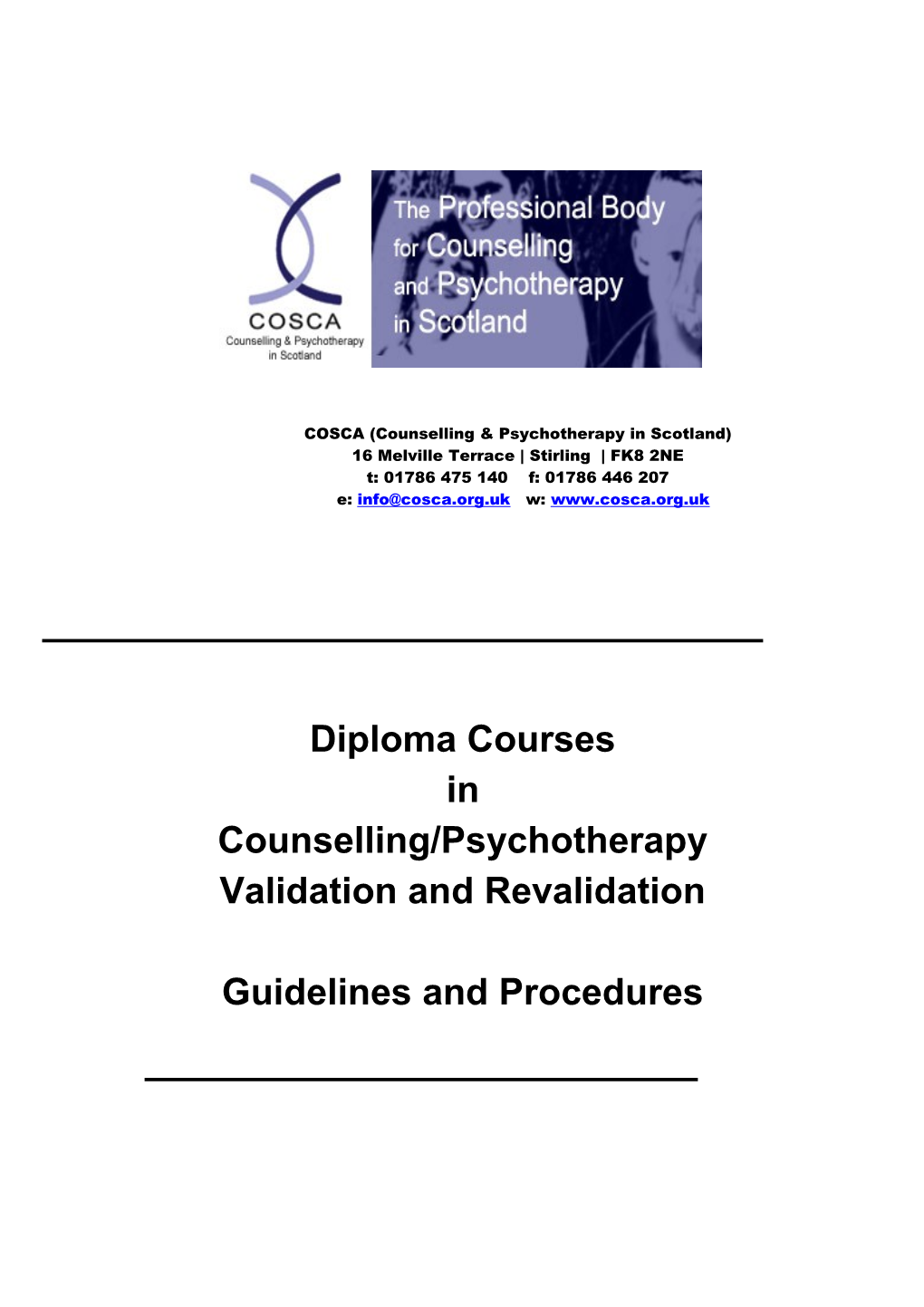 Diploma Courses in Counselling/Psychotherapy