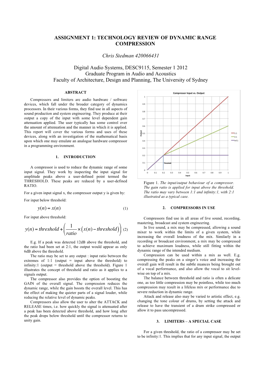 Technology Review of Dynamic Range Compression