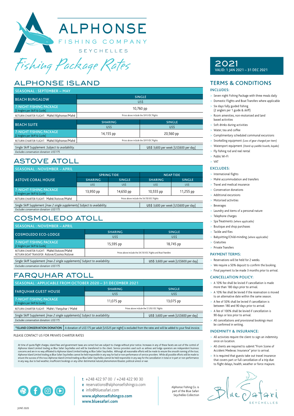 2021 Alphonse Fishing Rates