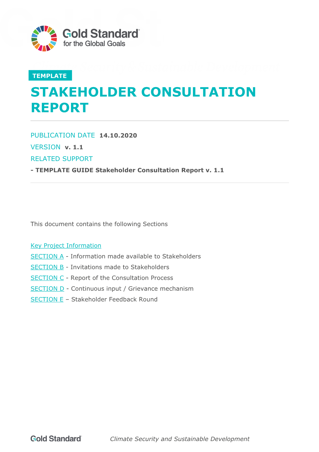 Stakeholder Consultation Report