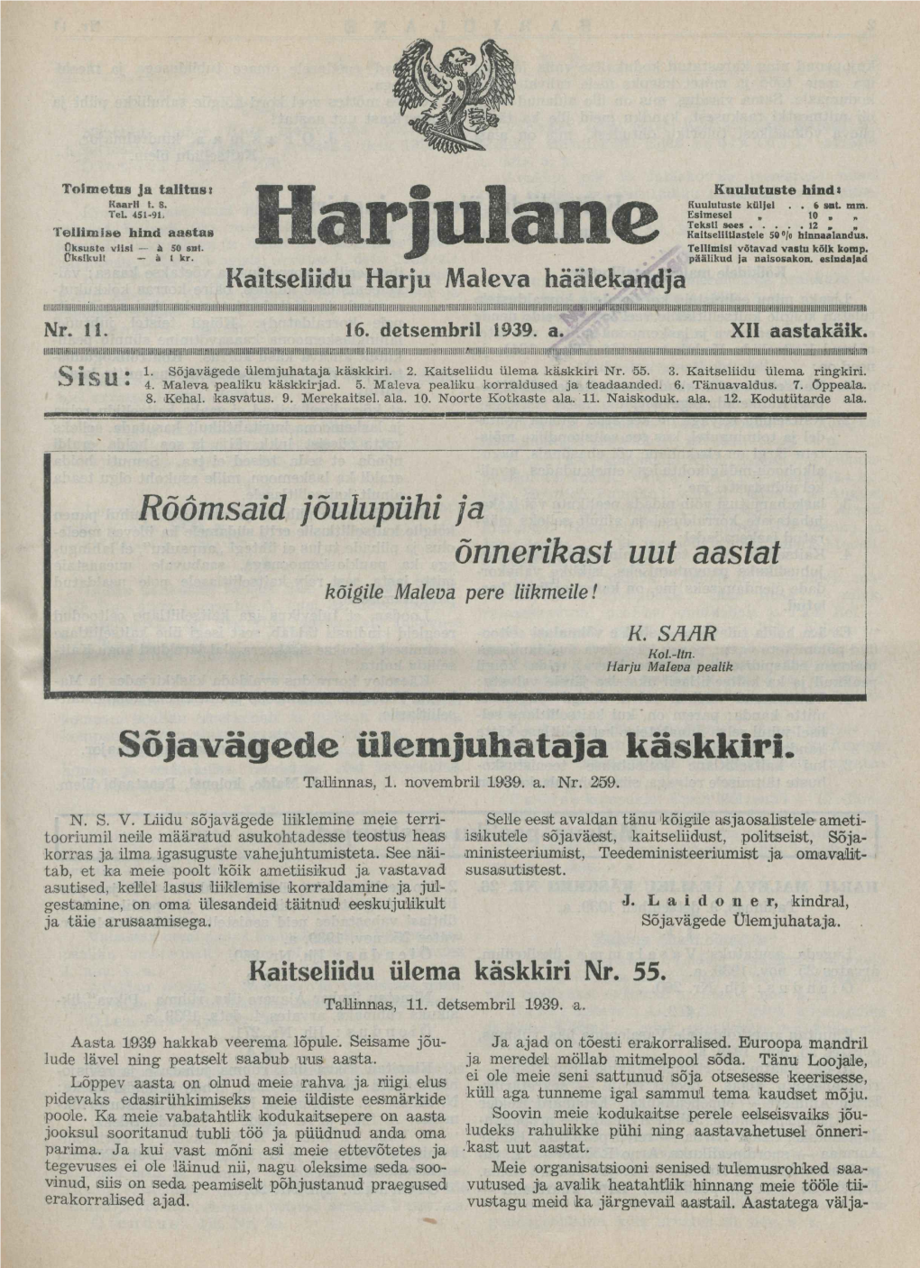 Harjulane Päälikud Ja Naisosakon