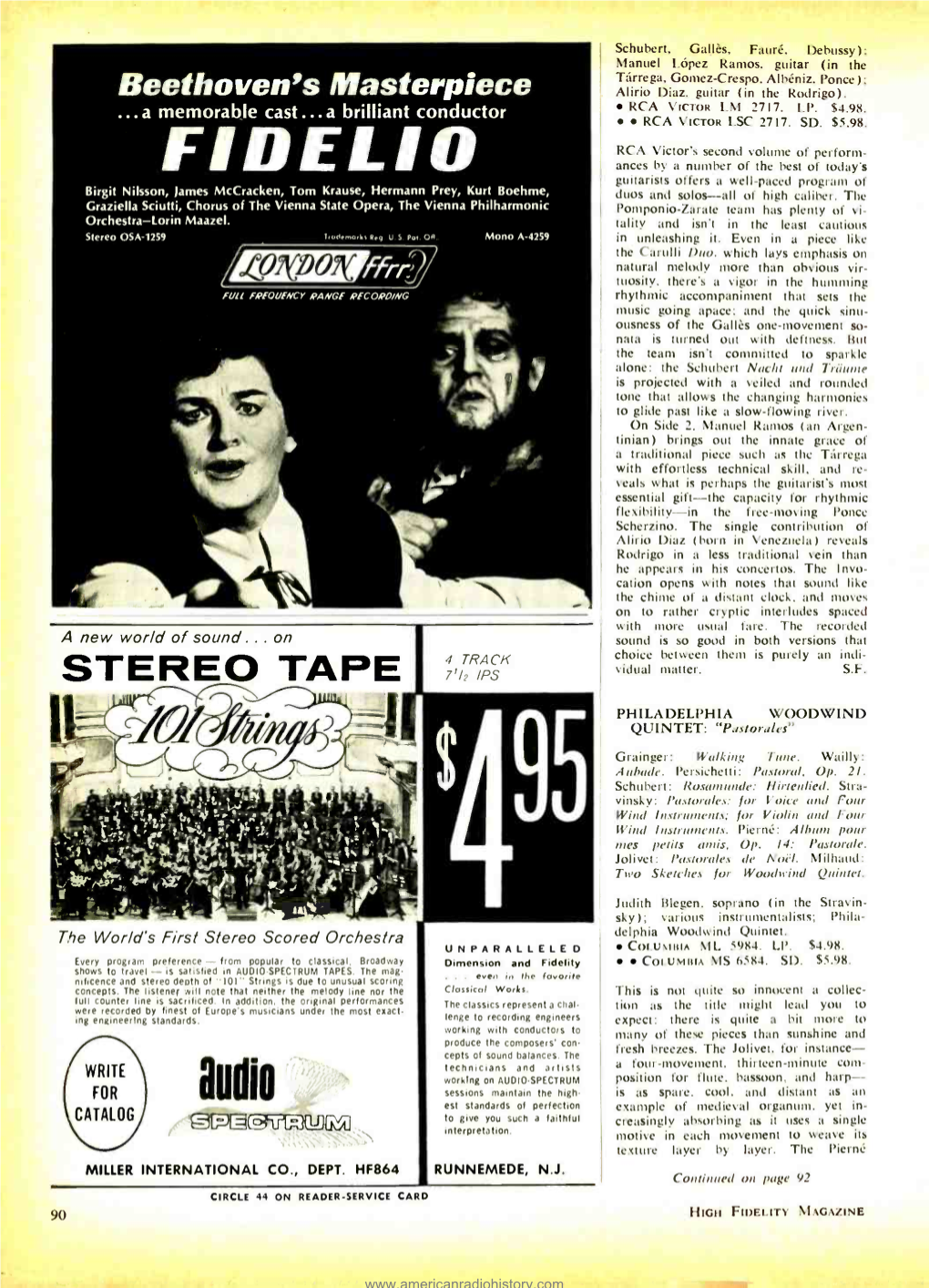 FIDEL IO Guitarists Offers a Well -Paced Program of Birgit Nilsson, James Mccracken, Tom Krause, Hermann Prey, Kurt Boehme, Duos and Solos -All of High Caliber