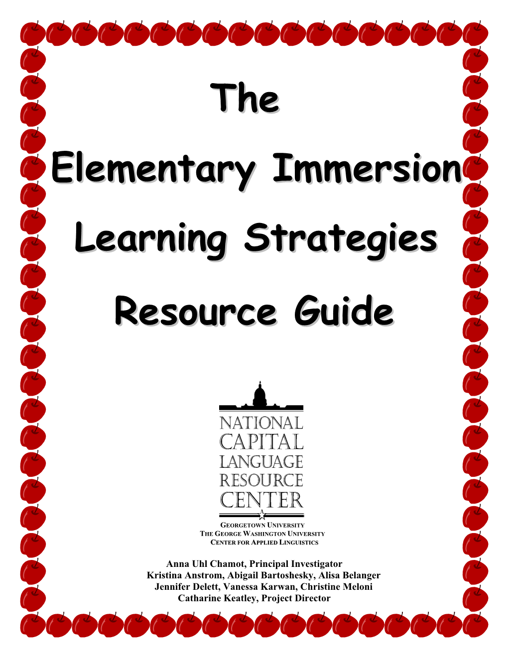 Elementary Immersion Learning Strategies Resource Guide