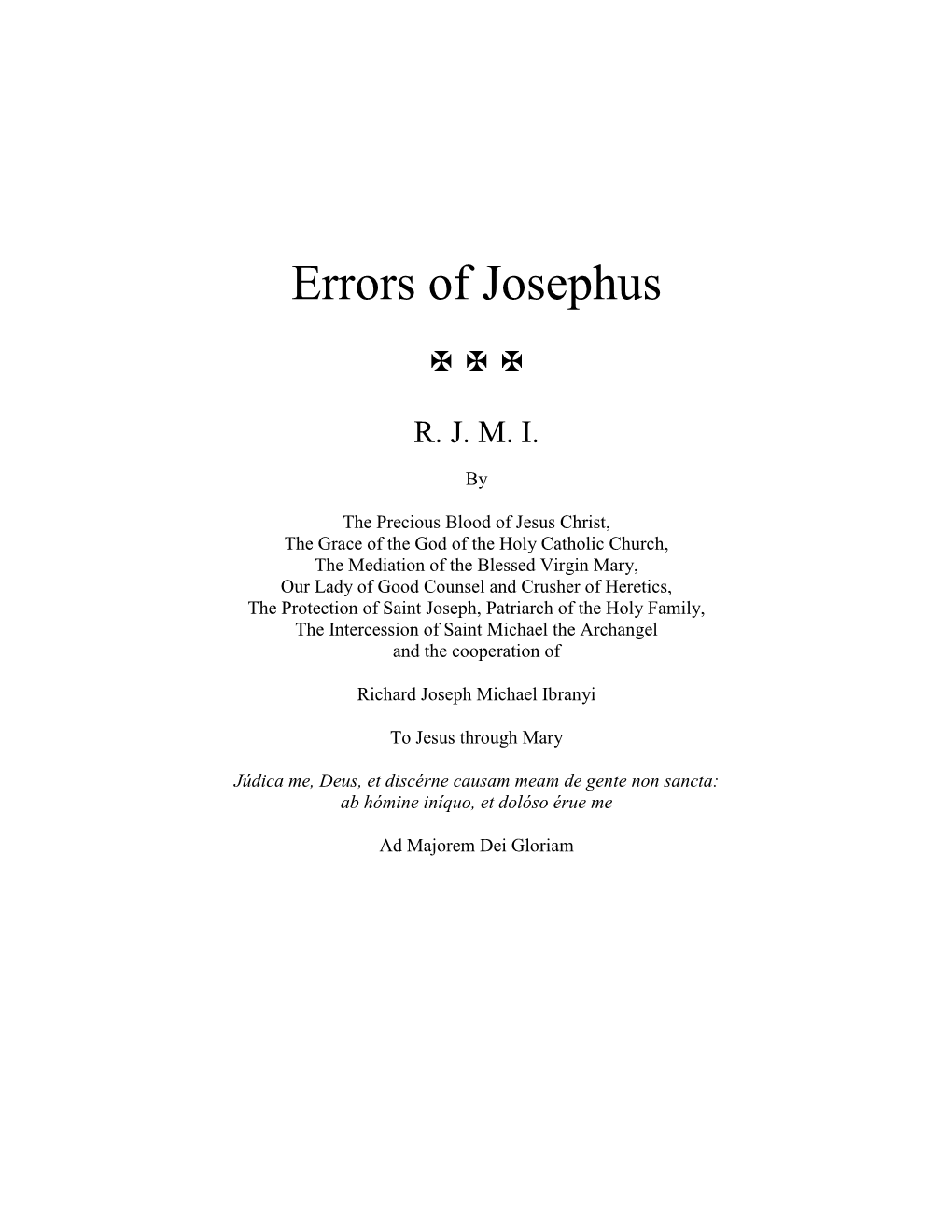 Errors of Josephus   