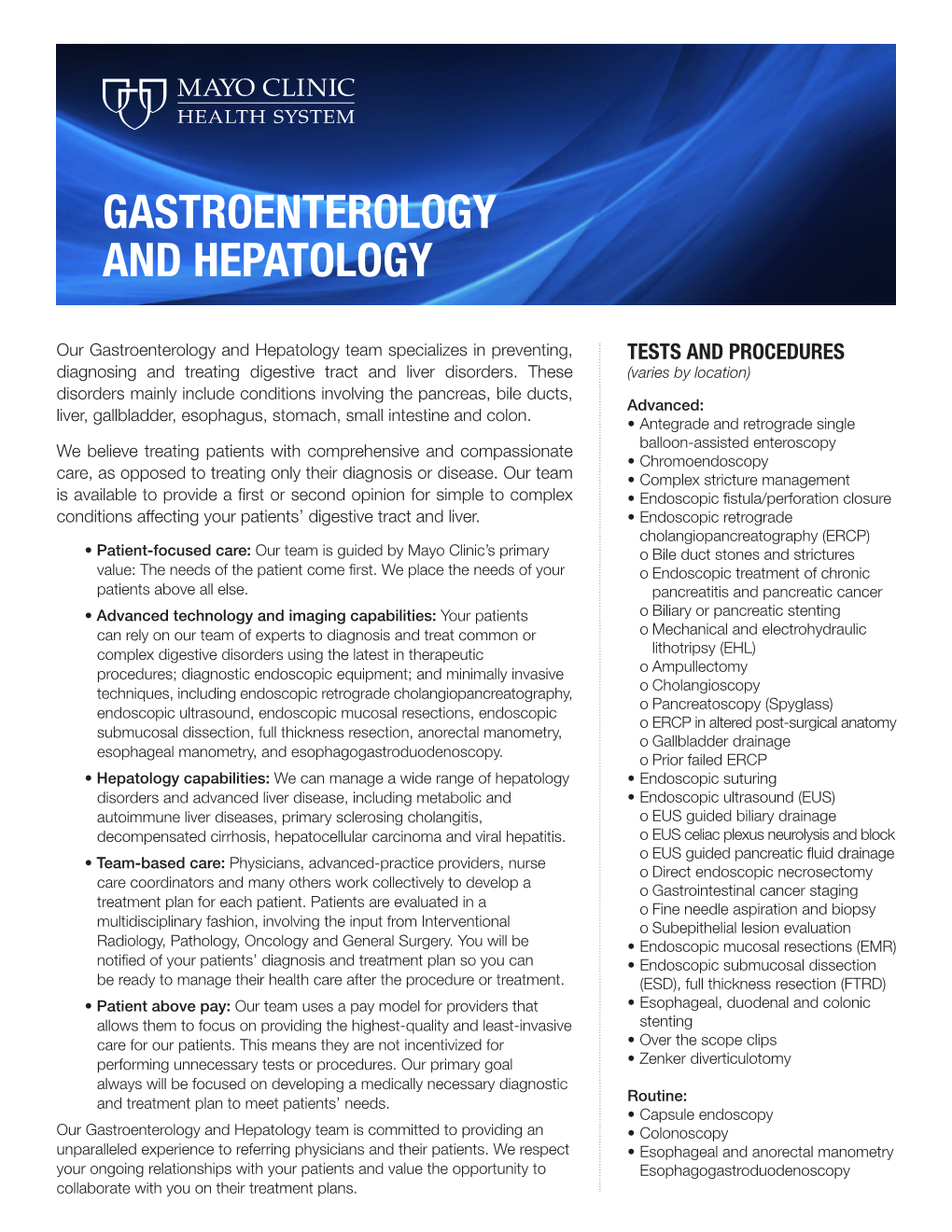 Gastroenterology and Hepatology