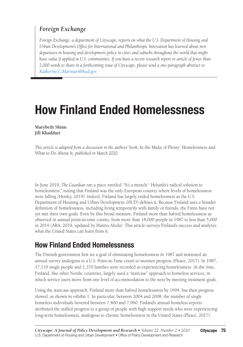 How Finland Ended Homelessness