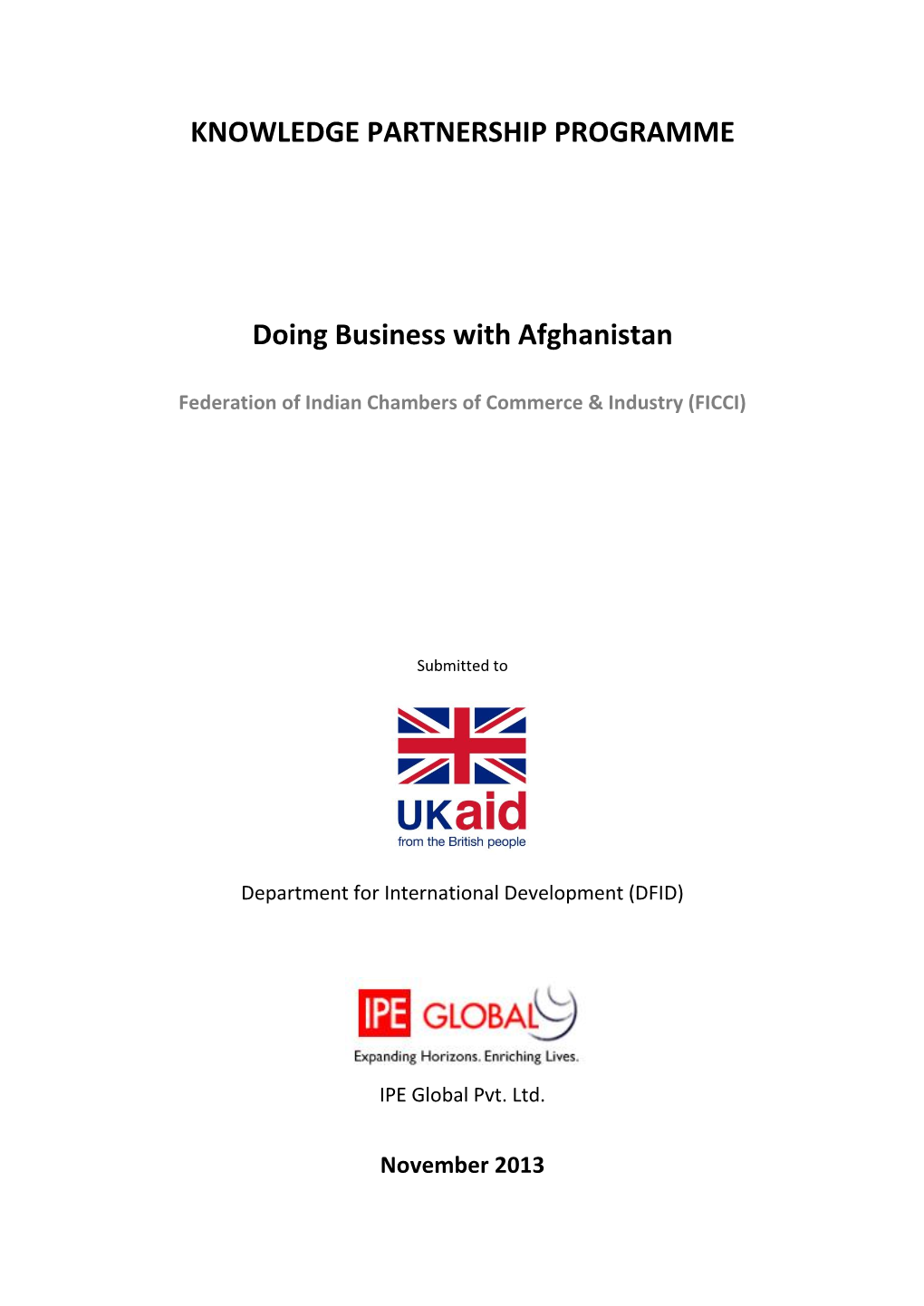 Doing Business with Afghanistan