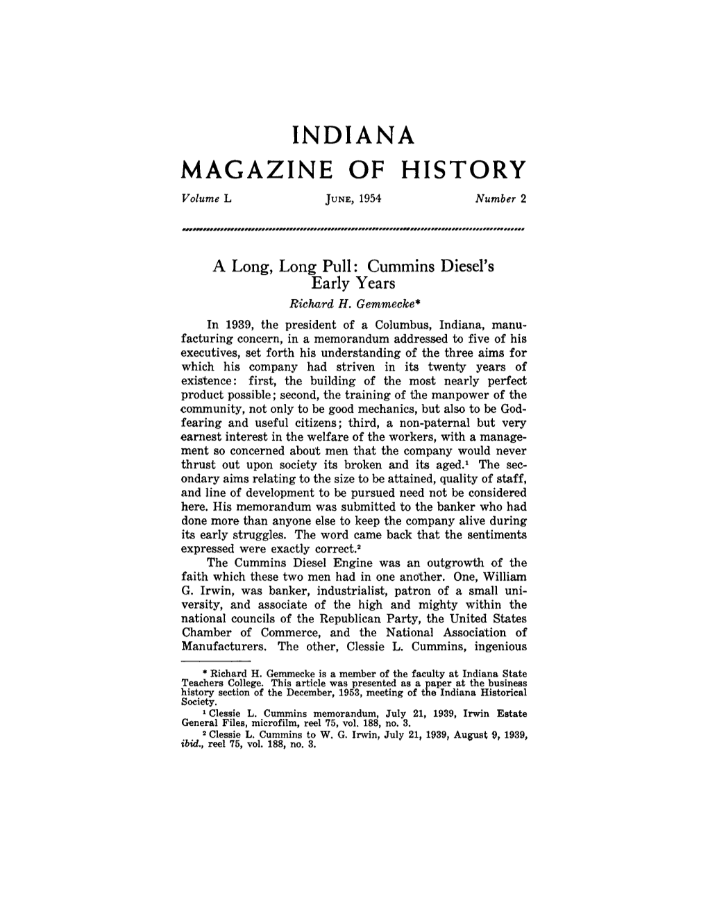 Indiana University Library, Box 1, Folder 17; Cummins Engine Company, Inc., Minutes for 1949