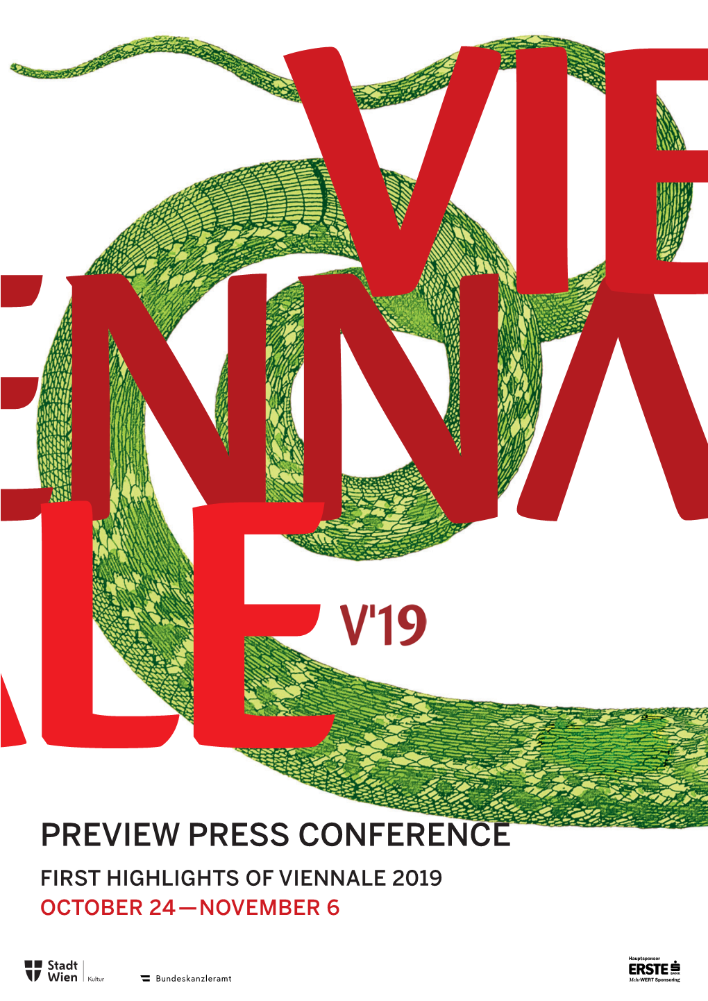 PREVIEW PRESS CONFERENCE FIRST HIGHLIGHTS of VIENNALE 2019 OCTOBER 24—NOVEMBER 6 Vienna, August 22, 2019