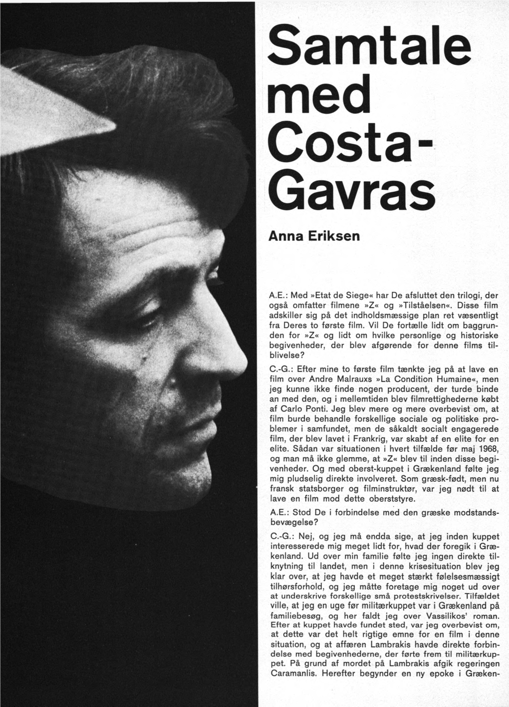 Samtale Med Costa- Gavras