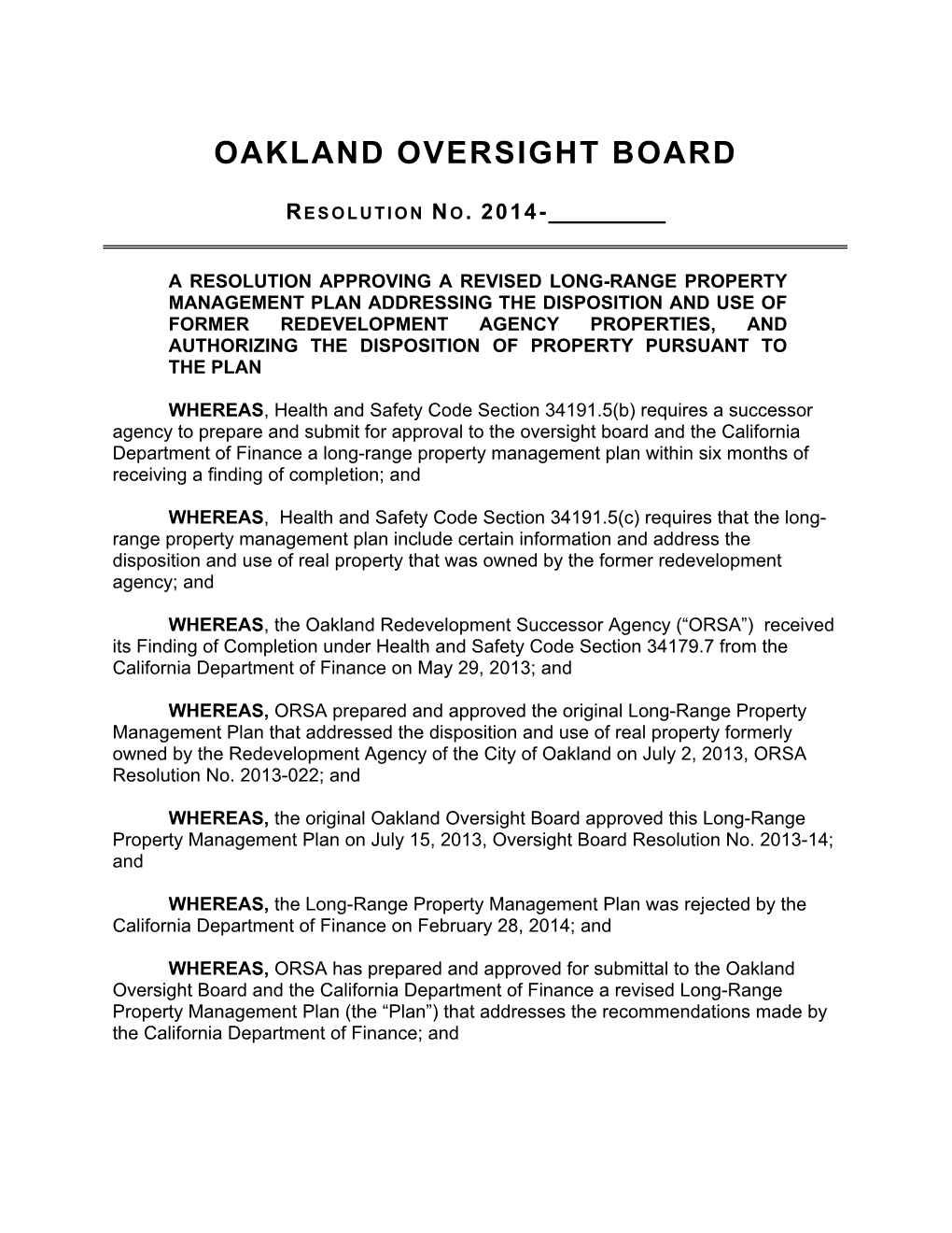 Oakland Oversight Board