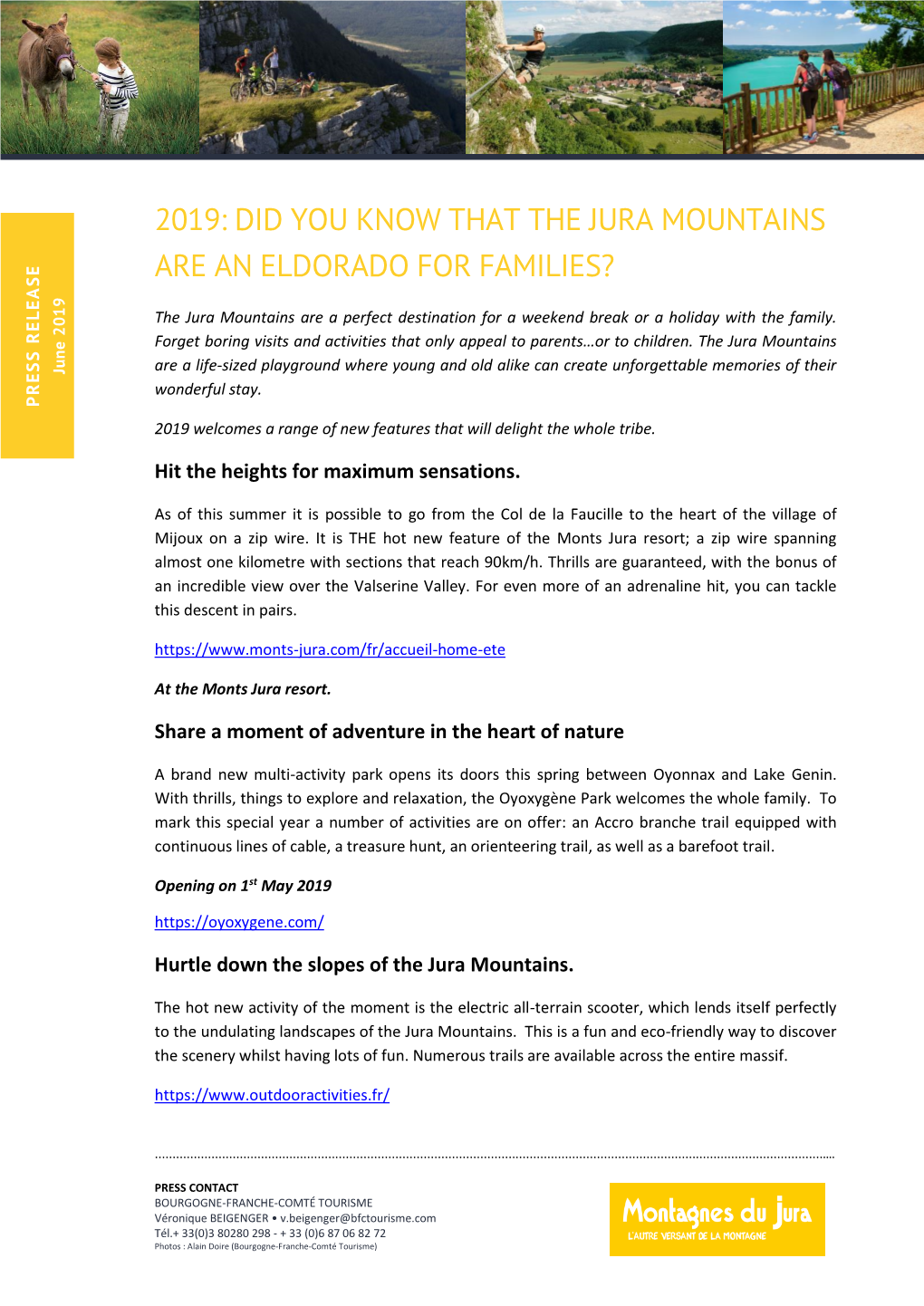 2019: Did You Know That the Jura Mountains Are an Eldorado for Families?