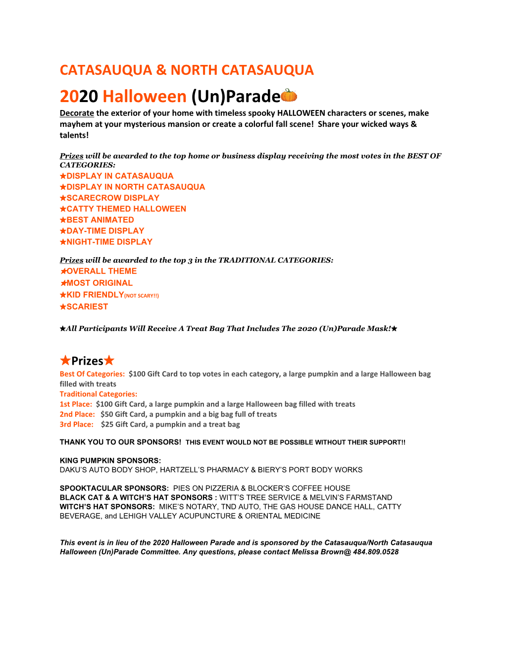 2020 Halloween (Un)Parade