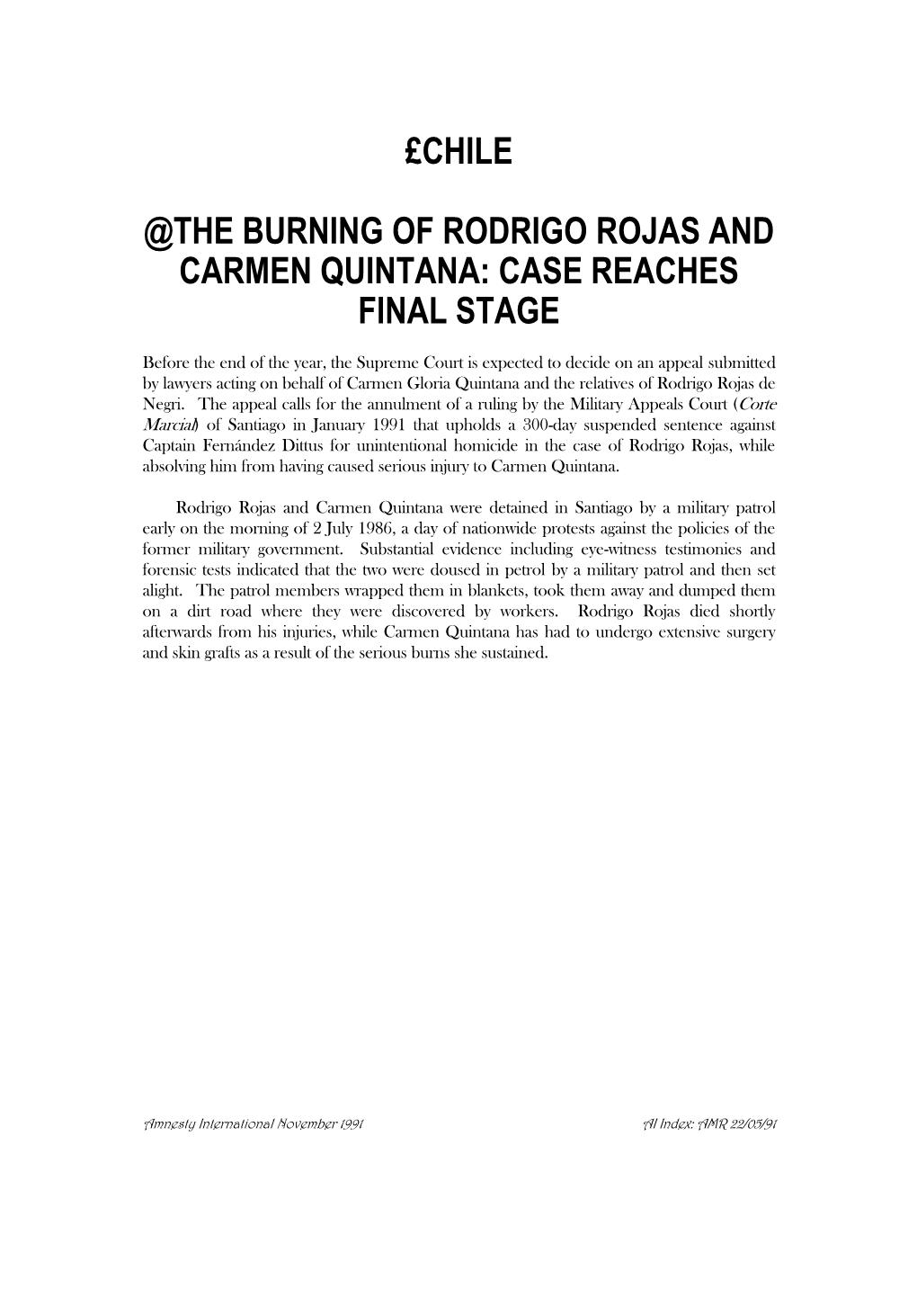 Chile @The Burning of Rodrigo