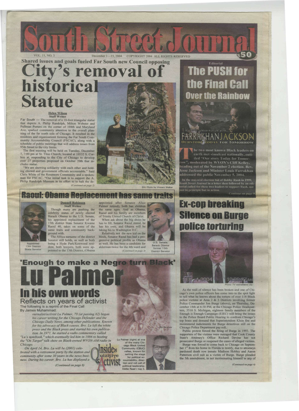 City's Removal of Historical Statue