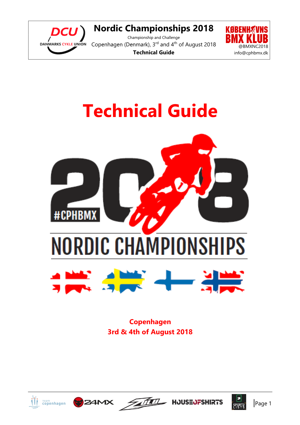 Technical Guide Info@Cphbmx.Dk