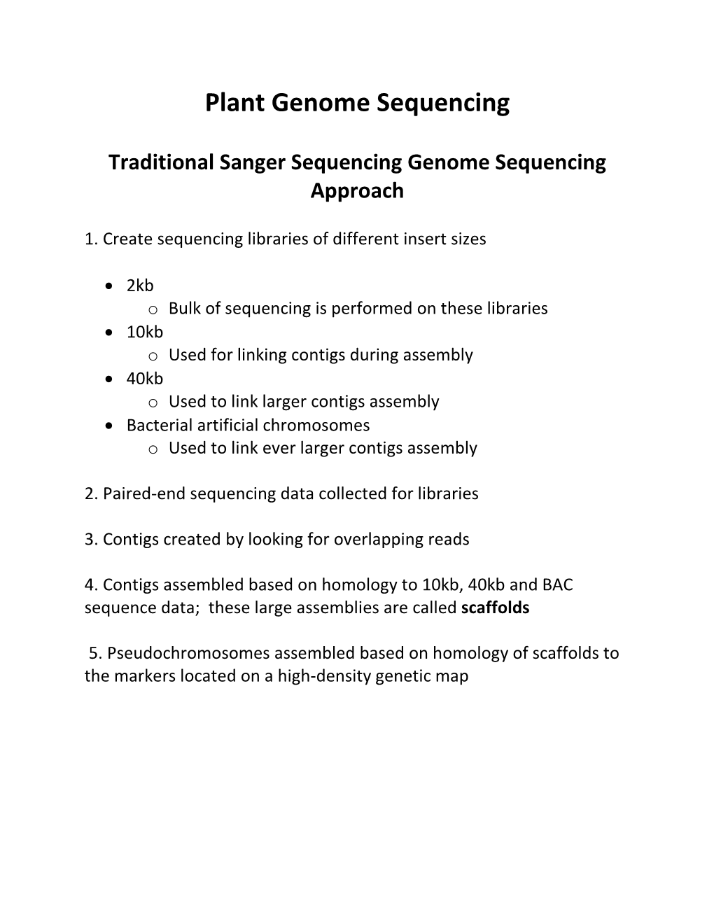 Plant Genome Sequencing