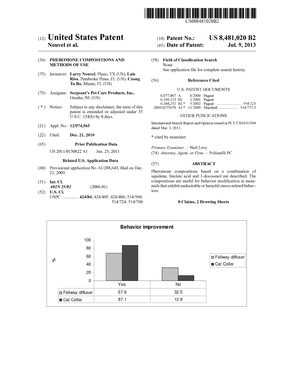 (12) United States Patent (10) Patent No.: US 8.481,020 B2 Nouvel Et Al