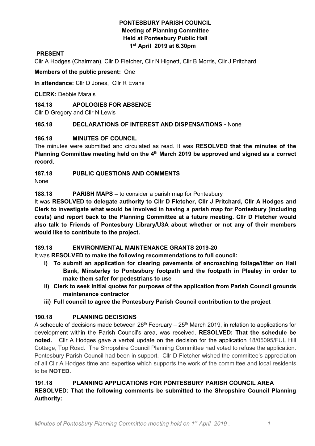 MINUTES of COUNCIL the Minutes Were Submitted and Circulated As Read