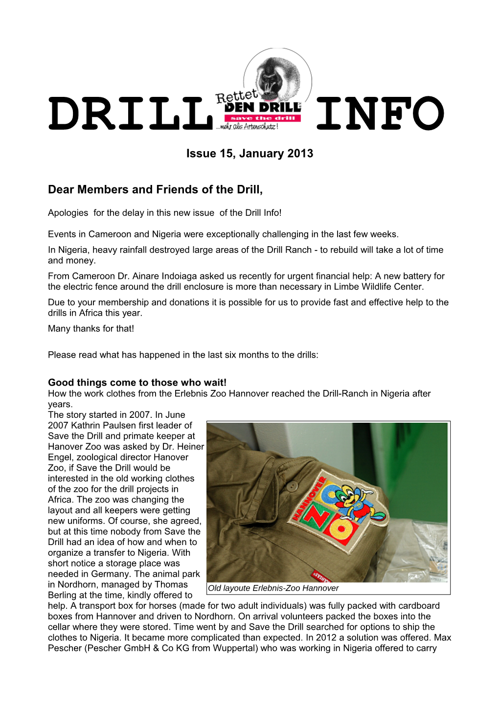 DRILL INFO Issue 15, January 2013