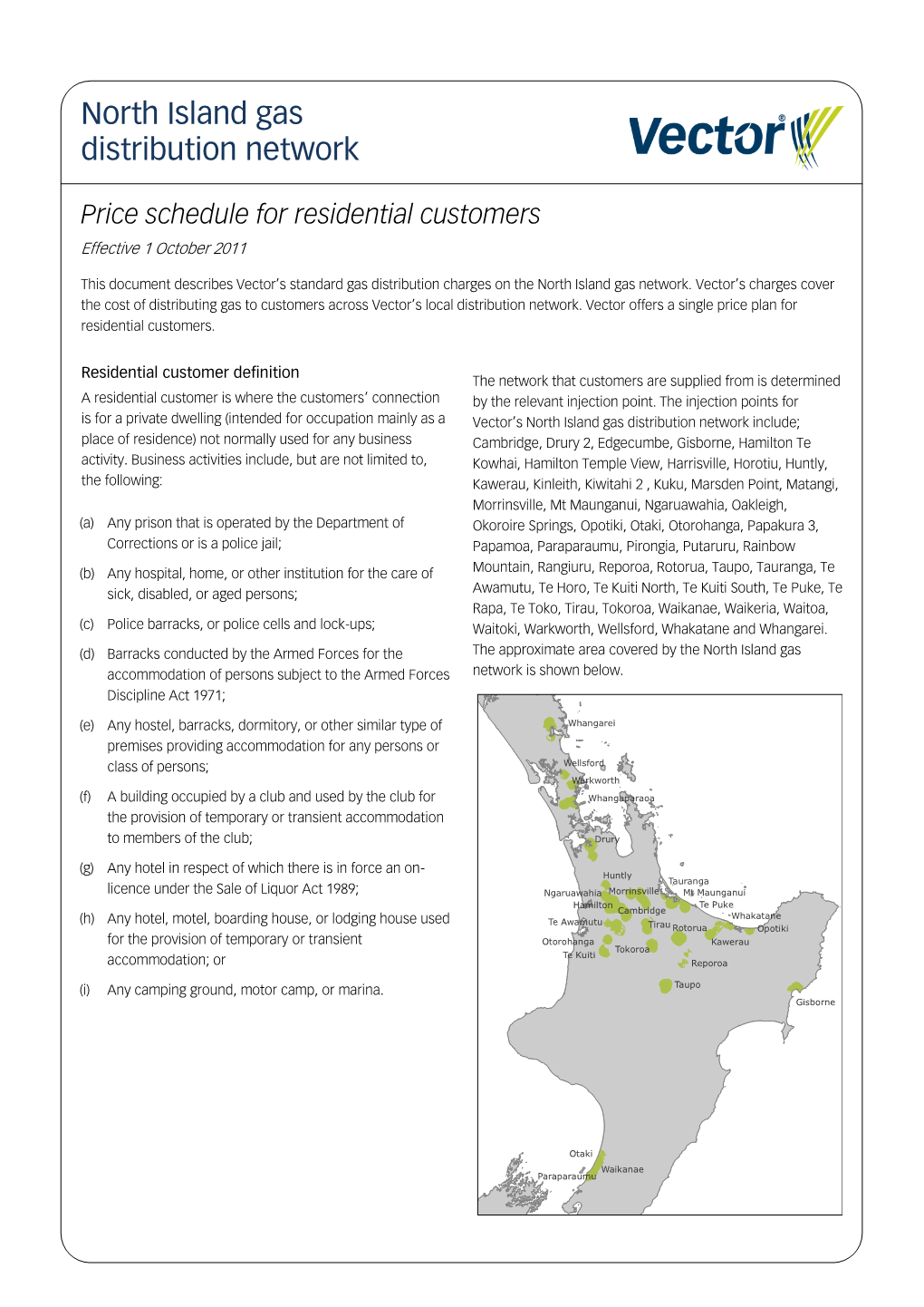 North Island Gas Distribution Network