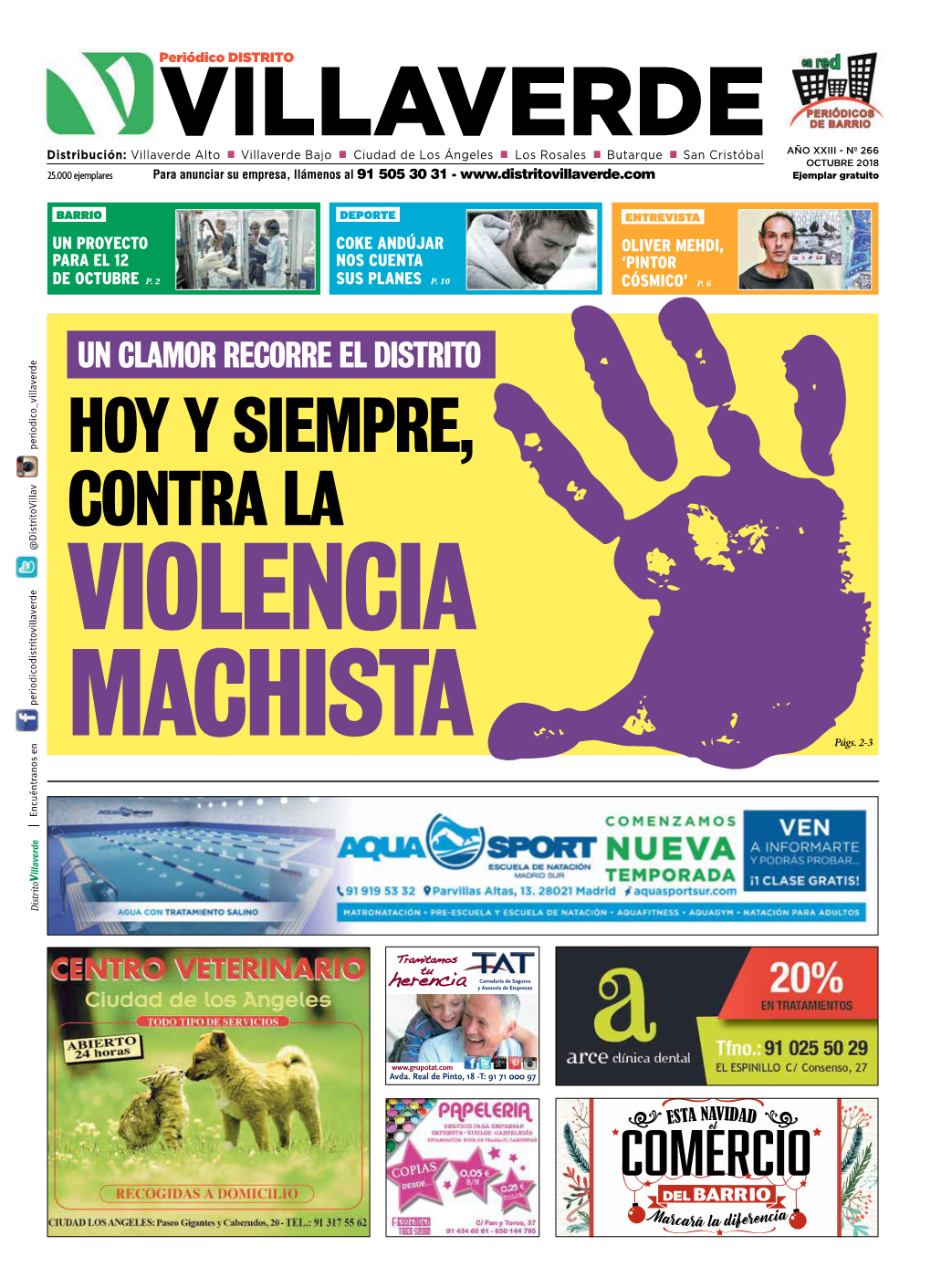 HOY Y SIEMPRE, CONTRA LA @Distritovillav VIOLENCIA Periodicodistritovillaverde