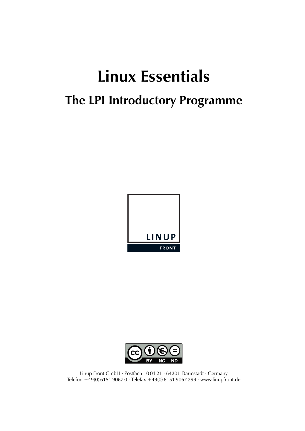Linux Essentials//The LPI Introductory Programme