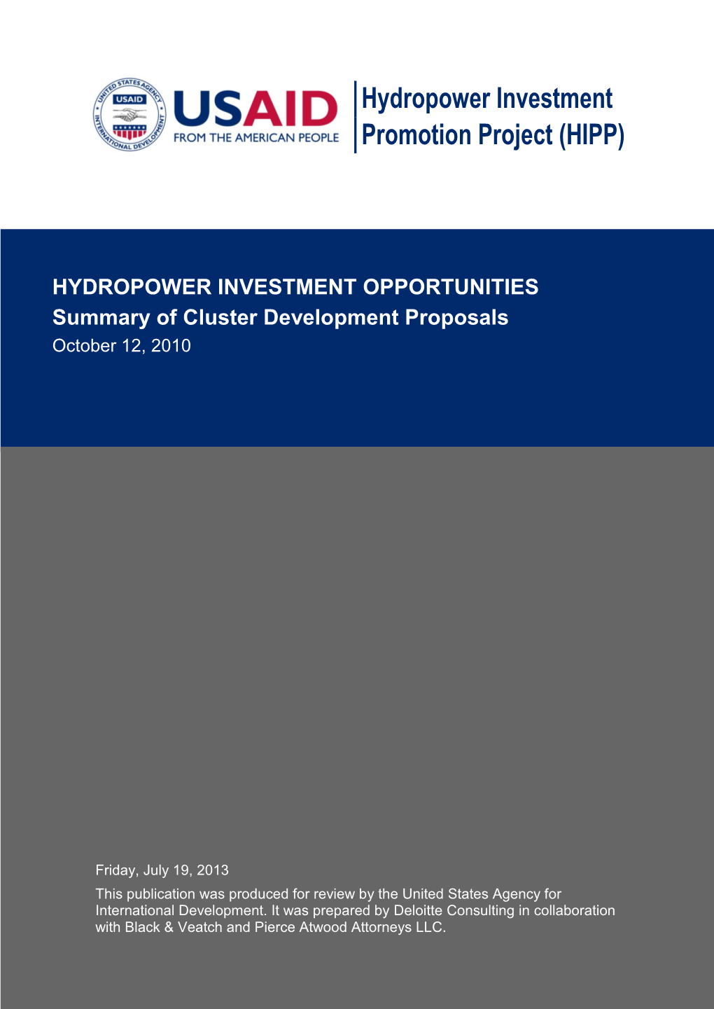 Hydropower Investment Promotion Project