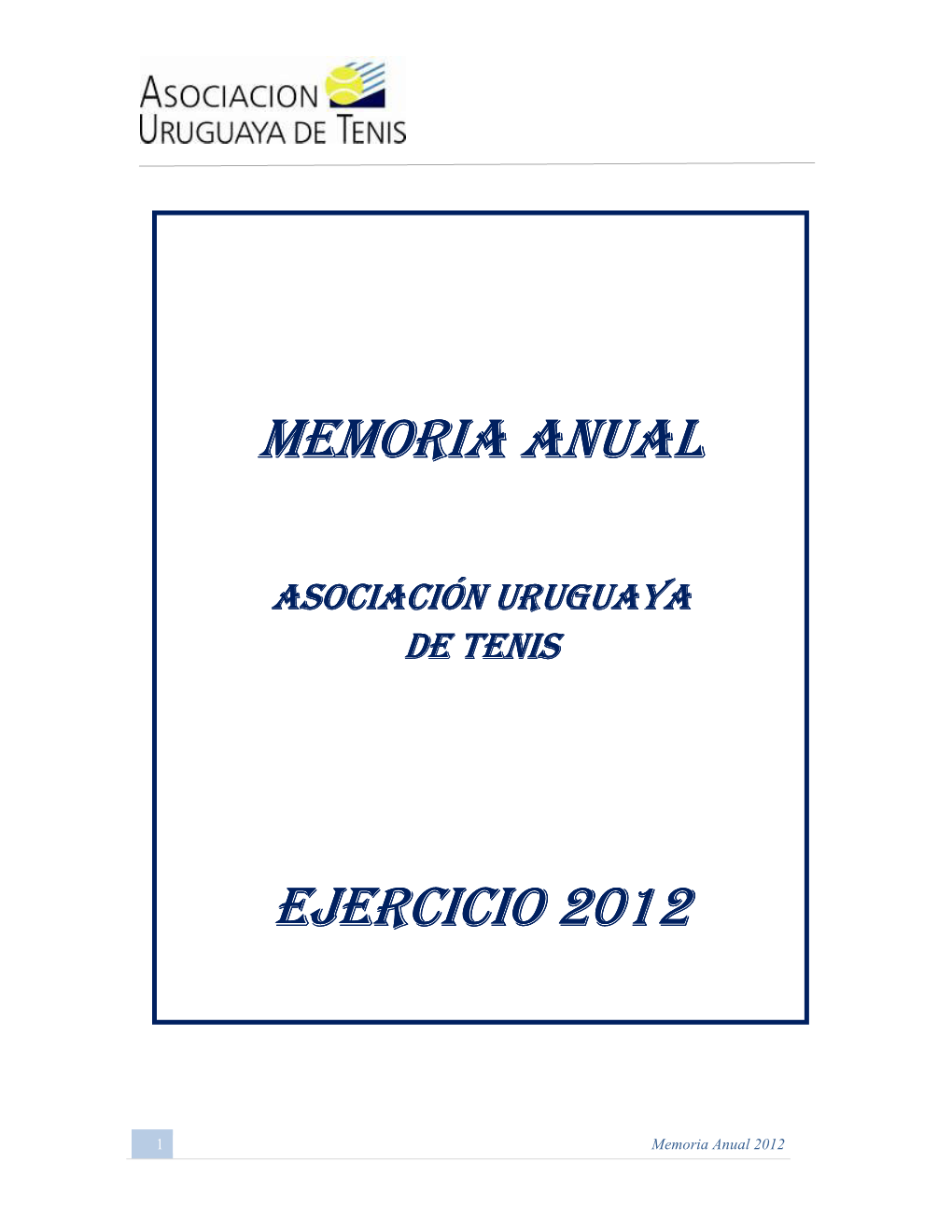 Memoria Anual Aut – 2012