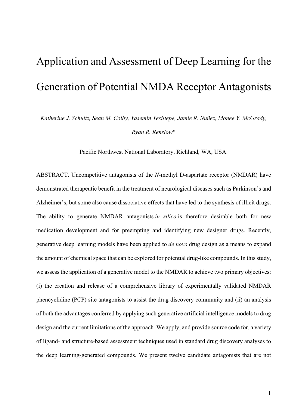 Application and Assessment of Deep Learning for the Generation Of