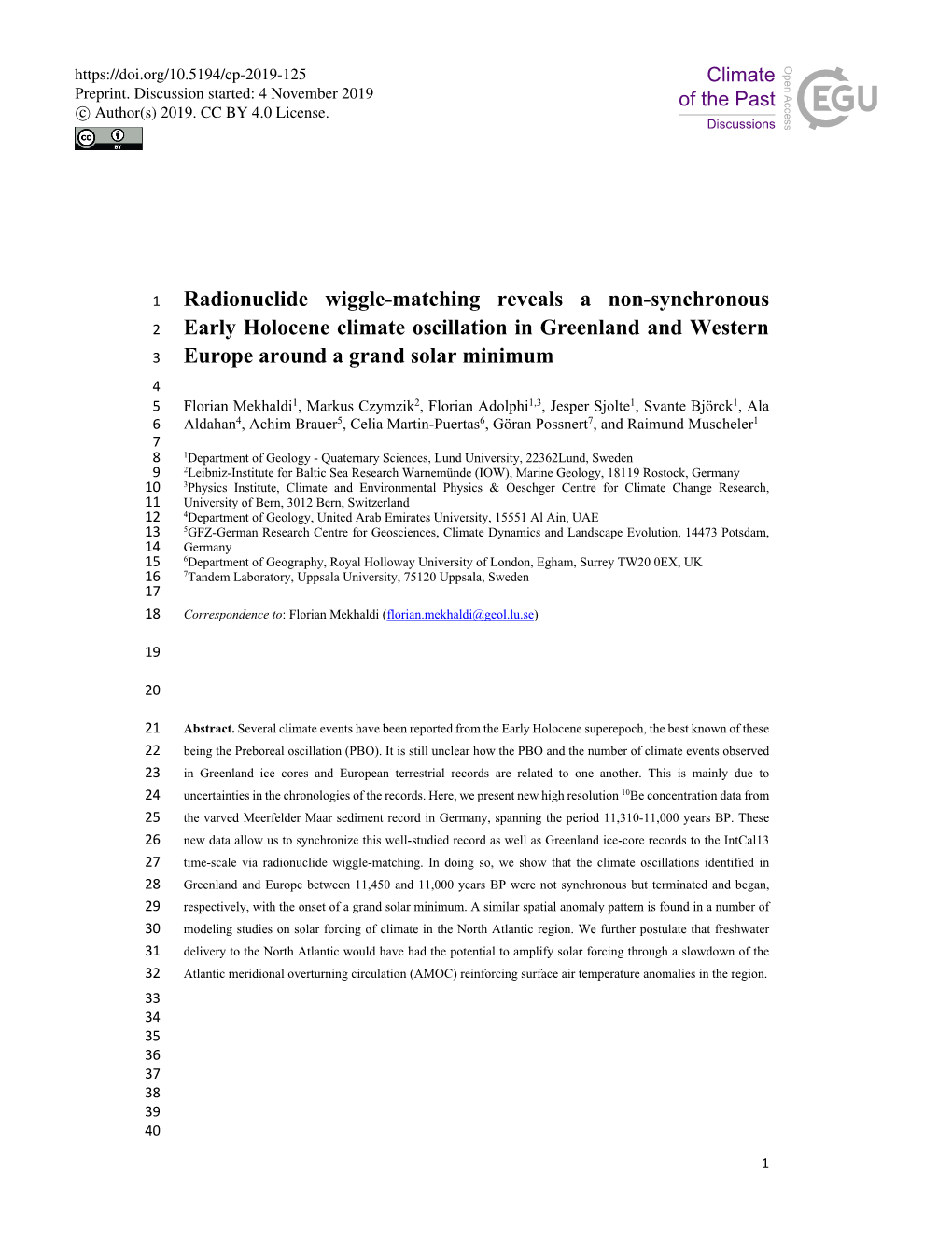 Radionuclide Wiggle-Matching Reveals a Non-Synchronous Early