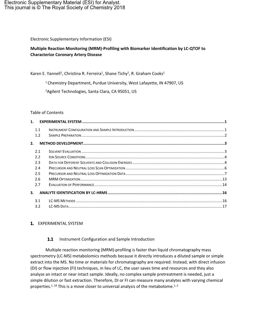 For Analyst. This Journal Is © the Royal Society of Chemistry 2018