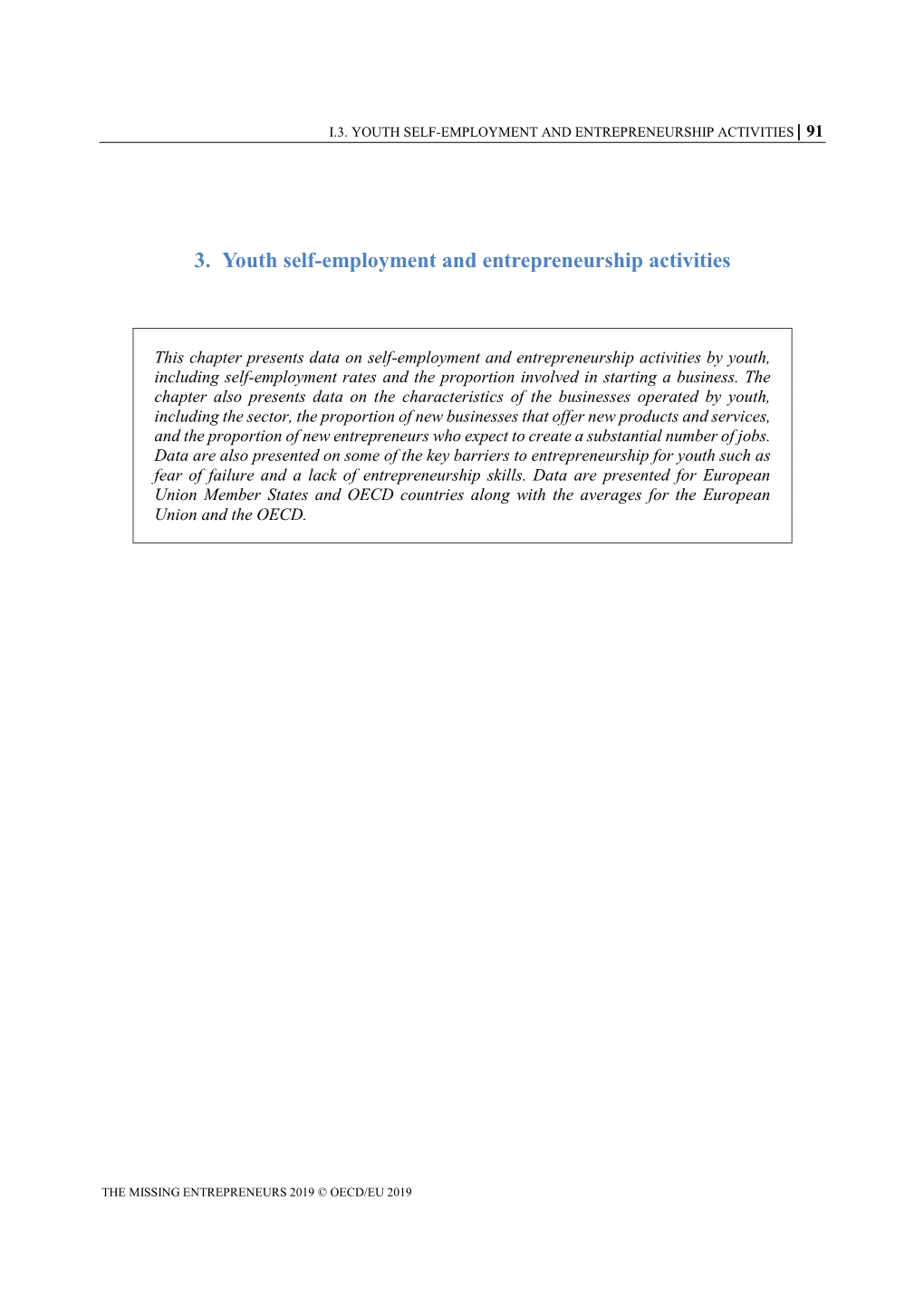 3. Youth Self-Employment and Entrepreneurship Activities  91