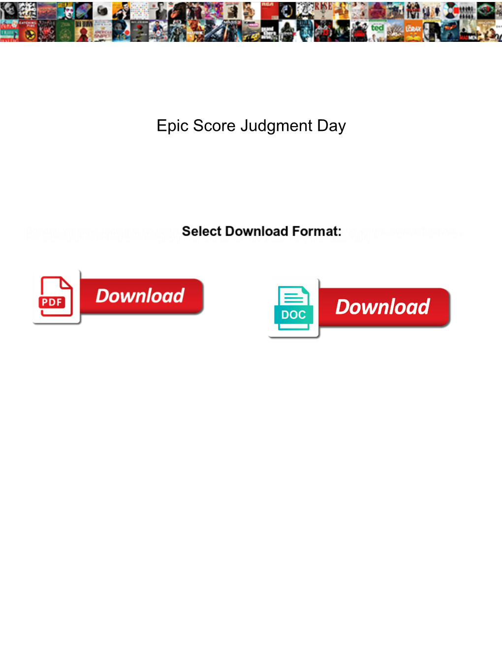 Epic Score Judgment Day