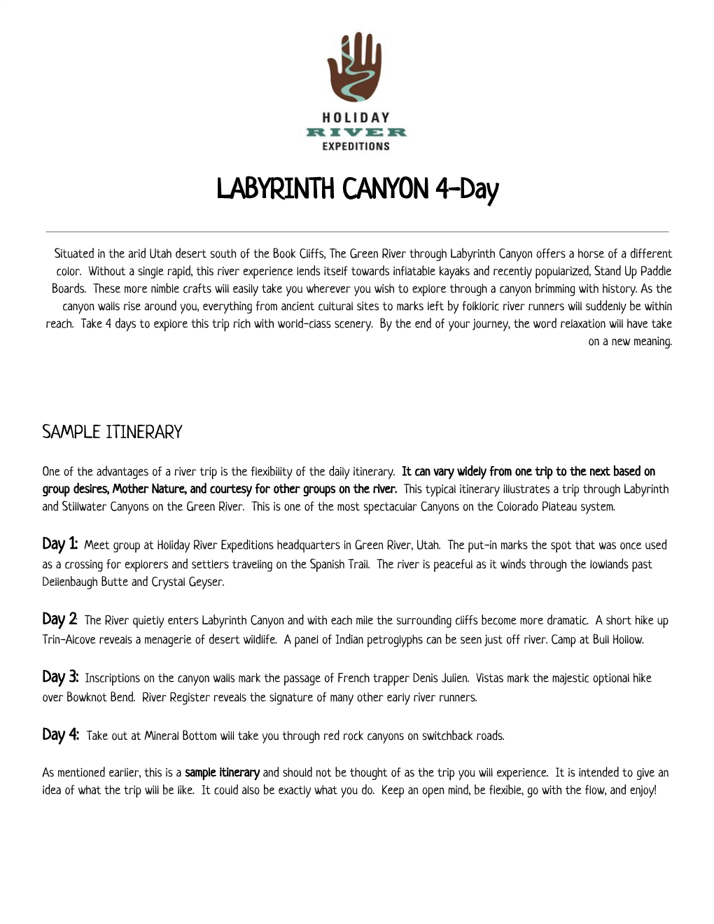 LABYRINTH CANYON 4-Day
