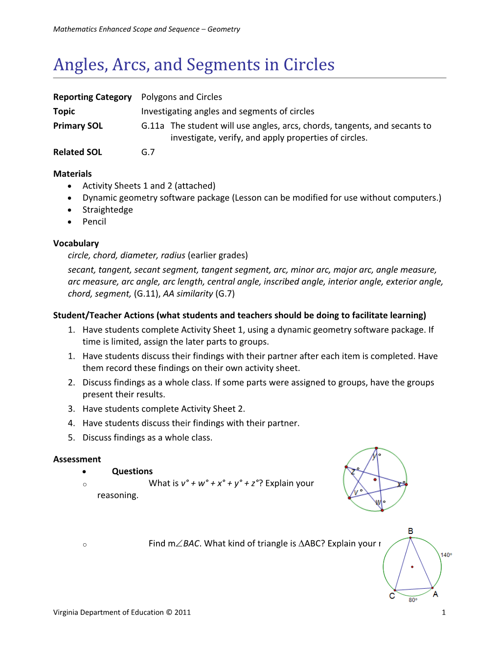 Mathematics Enhanced Scope and Sequence Geometry