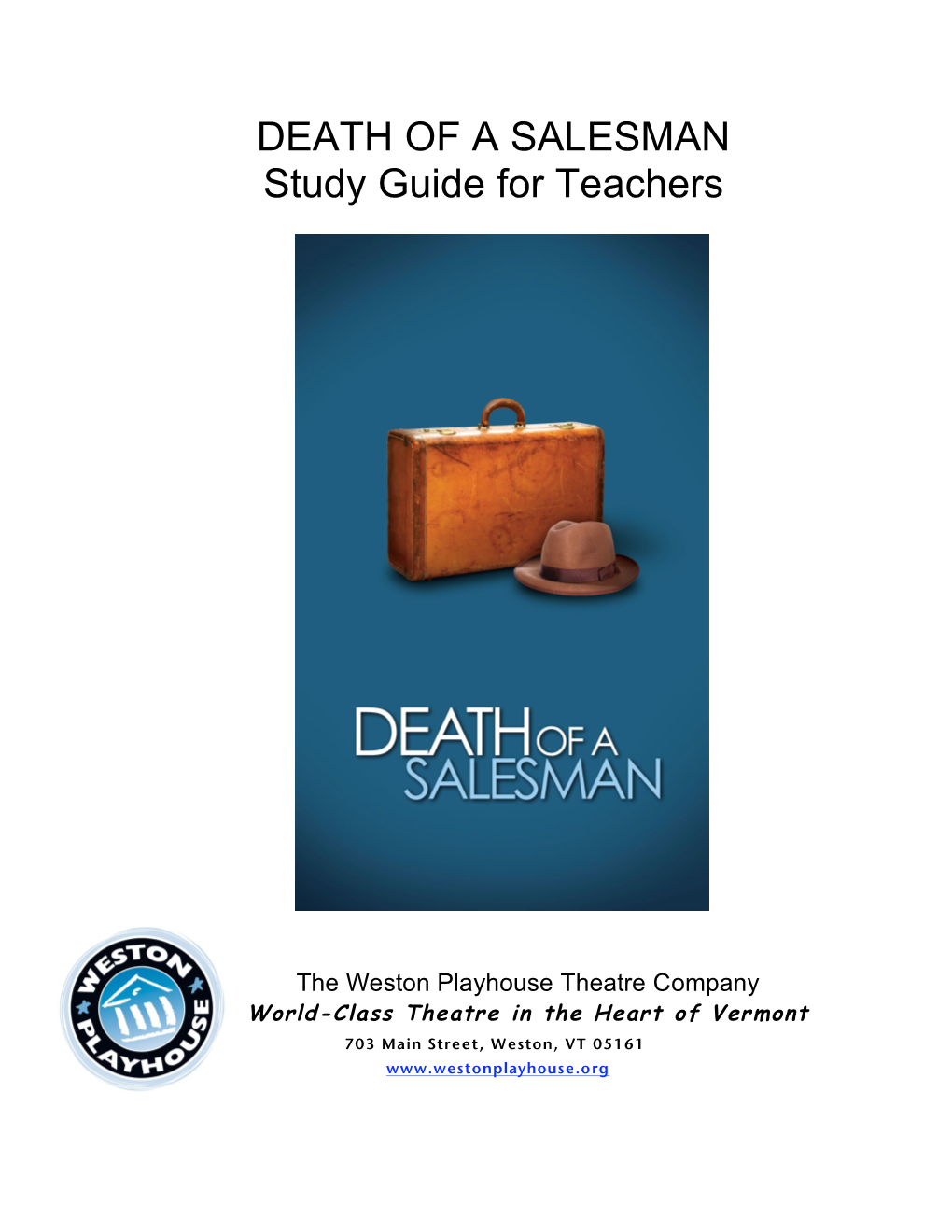 DEATH of a SALESMAN Study Guide for Teachers