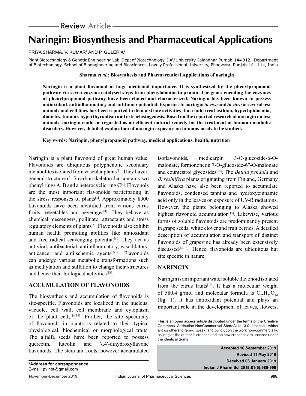 Naringin: Biosynthesis and Pharmaceutical Applications