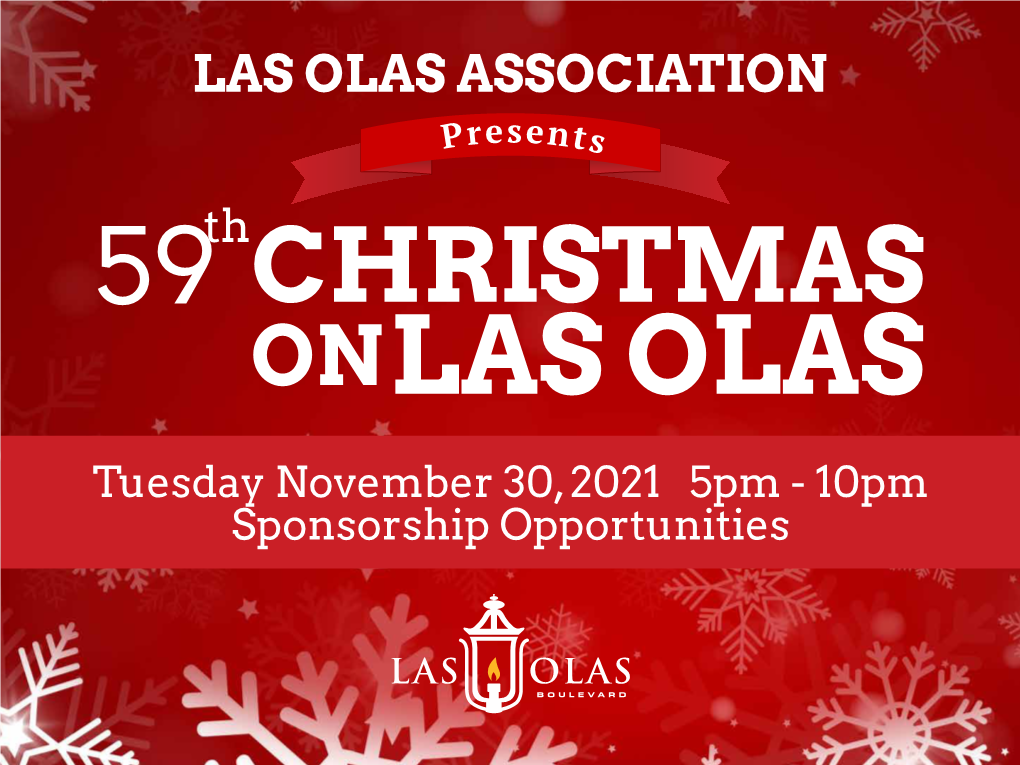 LAS OLAS ASSOCIATION Presents 59Thchristmas ONLAS OLAS